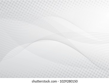 weißer Hintergrund mit abstrakter Wellen und Halbton, modernes Konzept und futuristisch