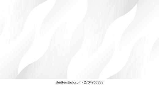Fondo blanco con línea de onda abstracta, pliegue de curva