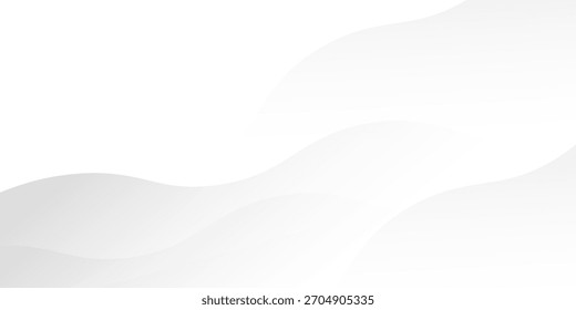 Fondo blanco con línea de onda abstracta, pliegue de curva