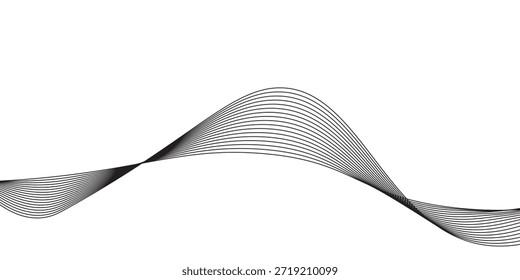 Fondo blanco con decoración de línea de onda abstracta