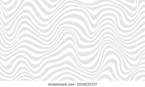 White Background with Abstract Wavy Line Pattern. Vector Design for Modern Layouts
