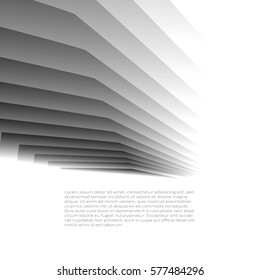 White background abstraction with geometry