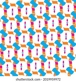 white background with align colorful pattern for fabric, cover and texture