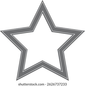 white background  amd black star icon for illustration