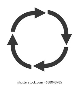 white background with arrows circular shape reload vector illustration