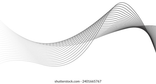 white background and balck line wave