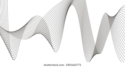 white background and balck line wave