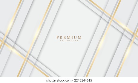Fondo blanco con bonitas líneas doradas, elegante y moderno.