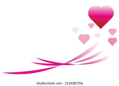 white background with beautiful heart shape