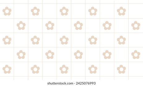 Fondo blanco con flores beige