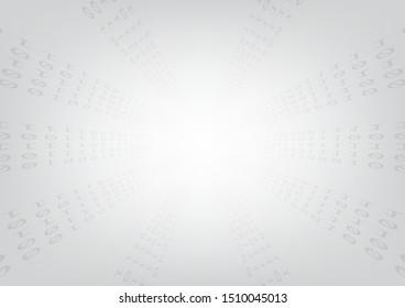 White background, binary code for technology background.