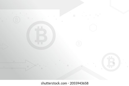 Fondo blanco, vector de ilustración de moneda criptográfica de Bitcoin para página, logotipo, tarjeta, banner, web e impresión.