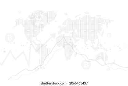 White background, Bitcoin crypto currency illustration vector for page, logo, card, banner, web and printing.