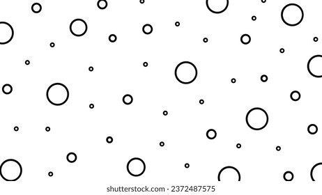 White background with black circles