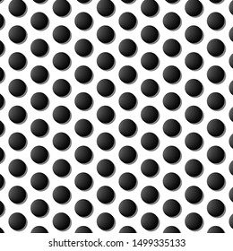White background with black circles polka dots