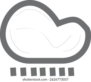 white background and black clouds are forming icon for illustration