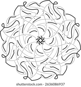 white background and black color design making for illustratior