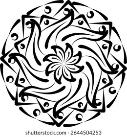 White background and black colour design making for illustrator