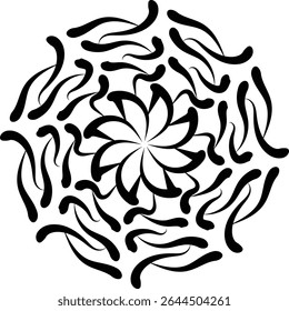 White background and black colour design making for illustrator