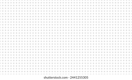 Fondo blanco con líneas de cuadrícula punteadas negras que crean un patrón cuadrado. Plataforma de plantillas para tecnología, interfaz de usuario, industria, ciencia, plano o concepto infográfico. Ilustración de vector