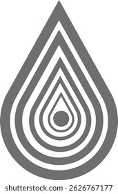 Fondo blanco y negro gota icono para la ilustración 