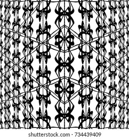 White background with black elements that make up the grid