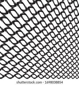 White background with a black frame of grid cube