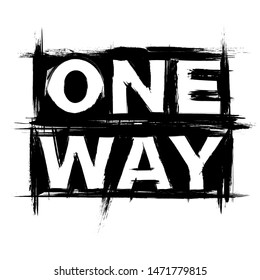 White background with black grunge frame and white text