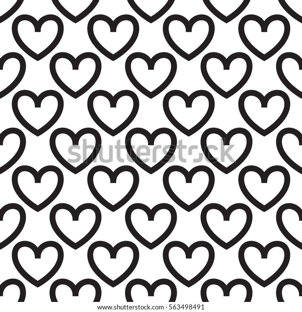 White Background Black Hearts Polka Dots Stock Vector (Royalty Free ...