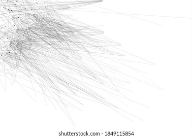 white background with black lines abstract design. For web site, wallpaper, poster, placard, ad, cover and print materials. Creative art, modern abstract technology concept.