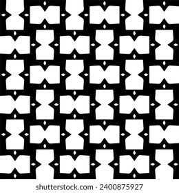White background with black pattern. Seamless texture for fashion, textile design,  on wall paper, wrapping paper, fabrics and home decor. Simple repeat pattern.