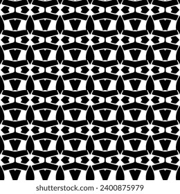 White background with black pattern. Seamless texture for fashion, textile design,  on wall paper, wrapping paper, fabrics and home decor. Simple repeat pattern.