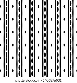 White background with black pattern. Seamless texture for fashion, textile design,  on wall paper, wrapping paper, fabrics and home decor. Simple repeat pattern.