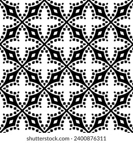 White background with black pattern. Seamless texture for fashion, textile design,  on wall paper, wrapping paper, fabrics and home decor. Simple repeat pattern.