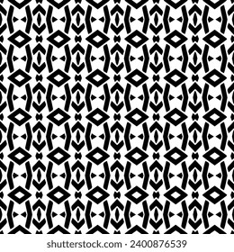 White background with black pattern. Seamless texture for fashion, textile design,  on wall paper, wrapping paper, fabrics and home decor. Simple repeat pattern.