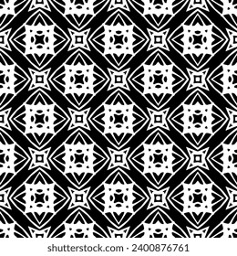 White background with black pattern. Seamless texture for fashion, textile design,  on wall paper, wrapping paper, fabrics and home decor. Simple repeat pattern.