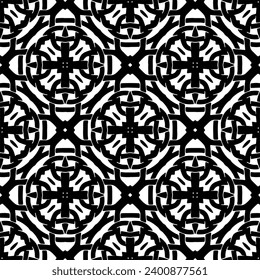 White background with black pattern. Seamless texture for fashion, textile design,  on wall paper, wrapping paper, fabrics and home decor. Simple repeat pattern.