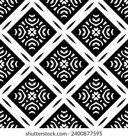 White background with black pattern. Seamless texture for fashion, textile design,  on wall paper, wrapping paper, fabrics and home decor. Simple repeat pattern.
