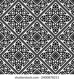 White background with black pattern. Seamless texture for fashion, textile design,  on wall paper, wrapping paper, fabrics and home decor. Simple repeat pattern.