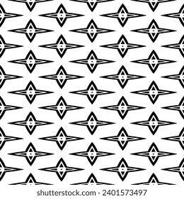 White background with black pattern. Seamless texture for fashion, textile design,  on wall paper, wrapping paper, fabrics and home decor. Simple repeat pattern.