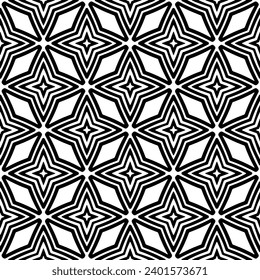 White background with black pattern. Seamless texture for fashion, textile design,  on wall paper, wrapping paper, fabrics and home decor. Simple repeat pattern.