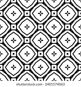 White background with black pattern. Seamless texture for fashion, textile design,  on wall paper, wrapping paper, fabrics and home decor. Simple repeat pattern.