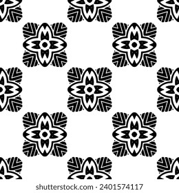 White background with black pattern. Seamless texture for fashion, textile design,  on wall paper, wrapping paper, fabrics and home decor. Simple repeat pattern.