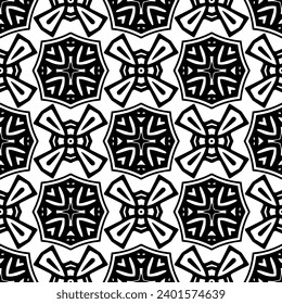 White background with black pattern. Seamless texture for fashion, textile design,  on wall paper, wrapping paper, fabrics and home decor. Simple repeat pattern.