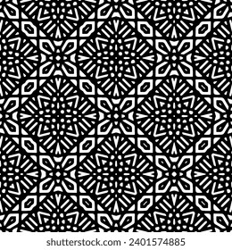 White background with black pattern. Seamless texture for fashion, textile design,  on wall paper, wrapping paper, fabrics and home decor. Simple repeat pattern.