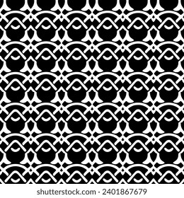 White background with black pattern. Seamless texture for fashion, textile design,  on wall paper, wrapping paper, fabrics and home decor. Simple repeat pattern.