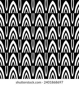 White background with black pattern. Seamless texture for fashion, textile design,  on wall paper, wrapping paper, fabrics and home decor. Simple repeat pattern.