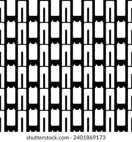 White background with black pattern. Seamless texture for fashion, textile design,  on wall paper, wrapping paper, fabrics and home decor. Simple repeat pattern.