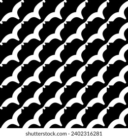White background with black pattern. Seamless texture for fashion, textile design,  on wall paper, wrapping paper, fabrics and home decor. Simple repeat pattern.