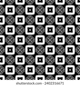 White background with black pattern. Seamless texture for fashion, textile design,  on wall paper, wrapping paper, fabrics and home decor. Simple repeat pattern.
